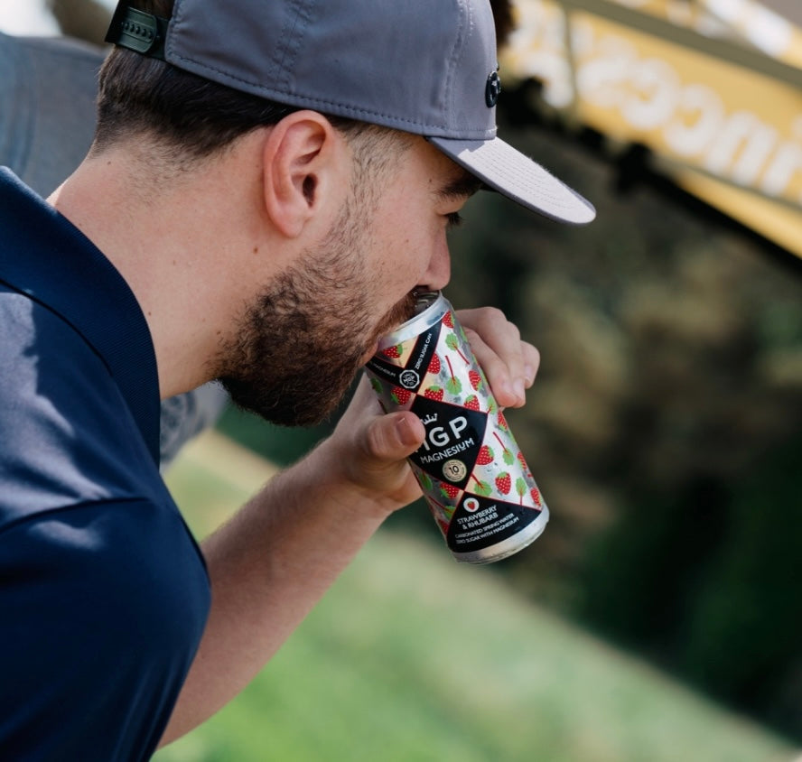 NEW! MGP Strawberry & Rhubarb Sparkling Spring Water with Magnesium (24 drinks, £1.83 per can)