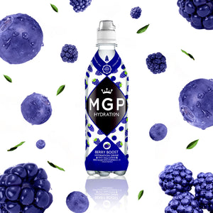 MGP Berry Boost Hydration Drink Zero Sugar with Caffeine  (12 pack, £1.83 per bottle)